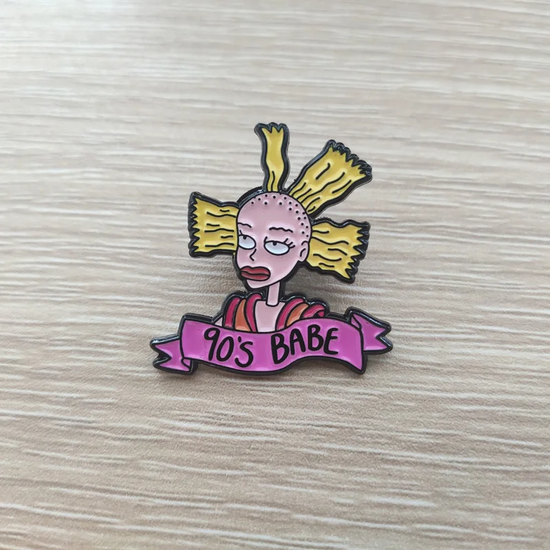 90-х babe Cynthia rugrats Анжелика кукла Эмаль Булавка значок брошь