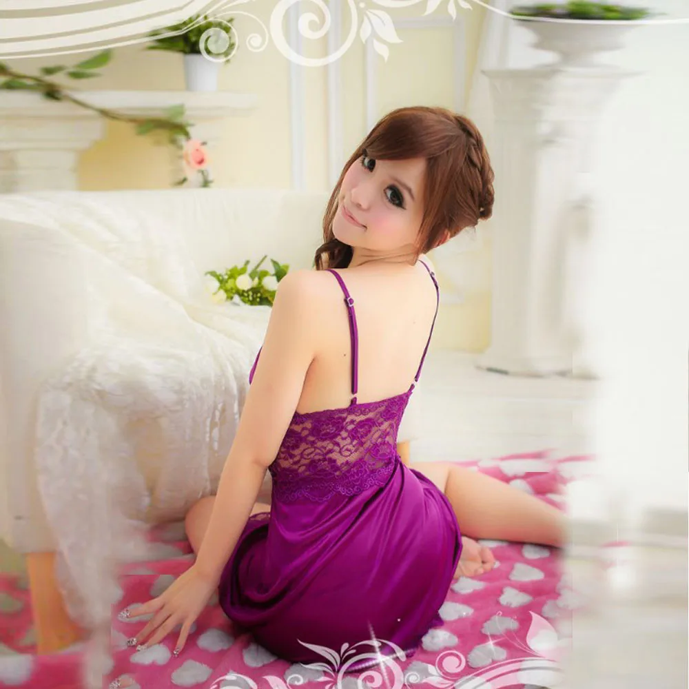 Пикантное нижнее белье пижама ночная рубашка пикантная с бантом комбинация