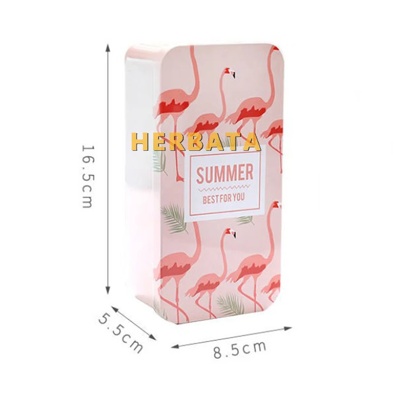 Квадратный железный жестяной пенал чехол для карандашей высококачественный