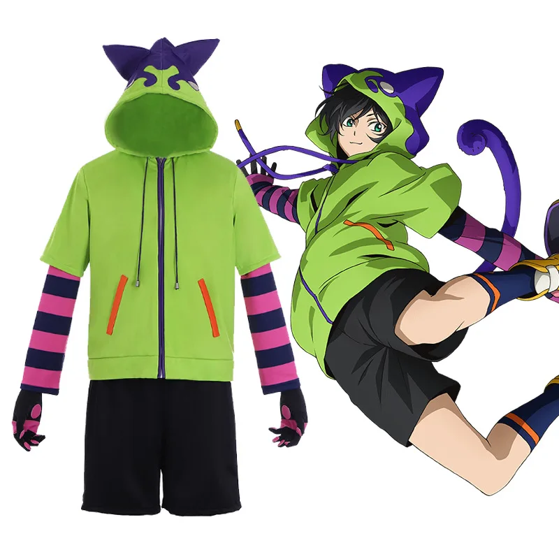 

Anime Unlimited Skateboard Cos Sk8 Infinity Chinen Minya Cosplay Costume Send Socks