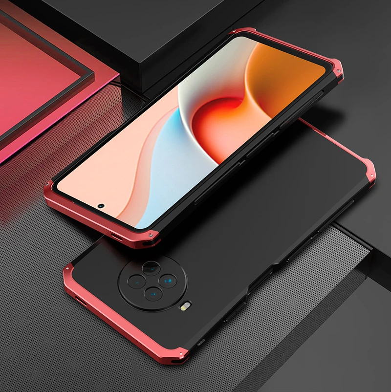 

Anti-fall Metal Frame PC Back For Xiaomi Redmi Note 9 Pro Note9 Pro Note9Pro CHINA Version Aluminum Alloy Bumper Case Cover