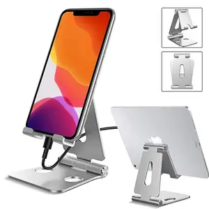 desktop mobile phone holder stand cradle dock phone tablet holder aluminum adjustable desktop stand free global shipping