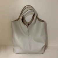 womens vintage genuine leather tote hobo shoulder bag handbag large a4 college school work business bag for female double sided