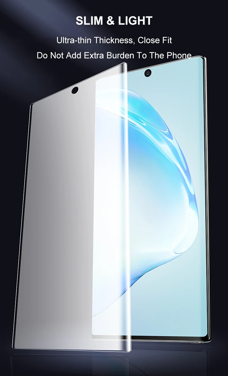 0,1 мм Тонкий Полный протектор экрана для samsung Galaxy Note 10 Pro S10 S9 S8 Plus S7 S6 Edge PET мягкая защитная пленка для экрана
