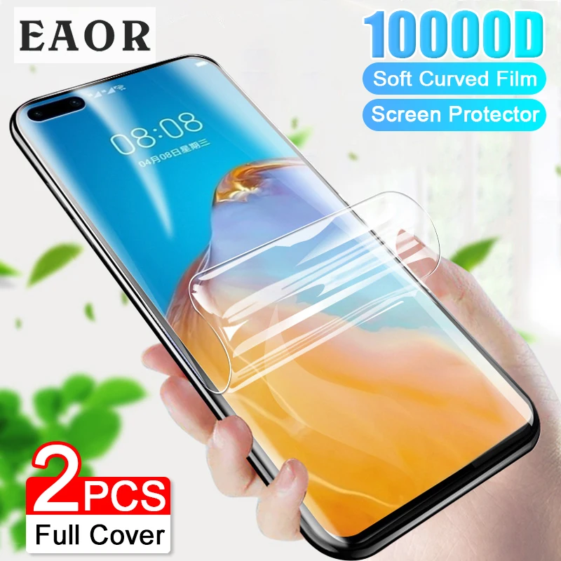 

EAOR 2Pcs Hydrogel Film for Huawei P30 Pro P40 Pro Plus Full Cover Screen Protector Explosion-proof Soft Film