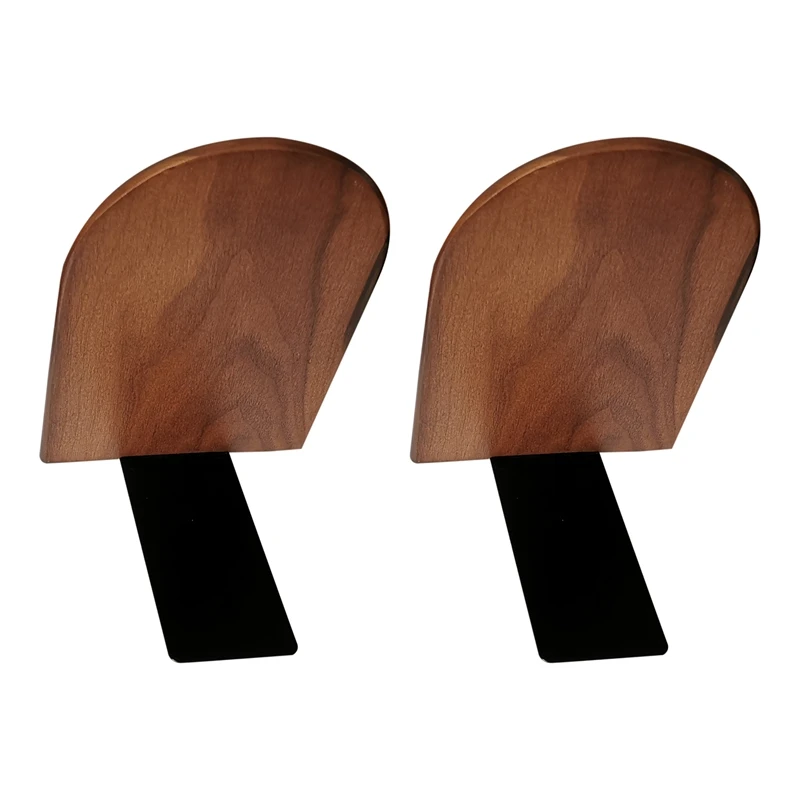 

Wood Bookends,Pack of 1 Pair,Non-Slip,Black Walnut, Office Book Stand (Black)