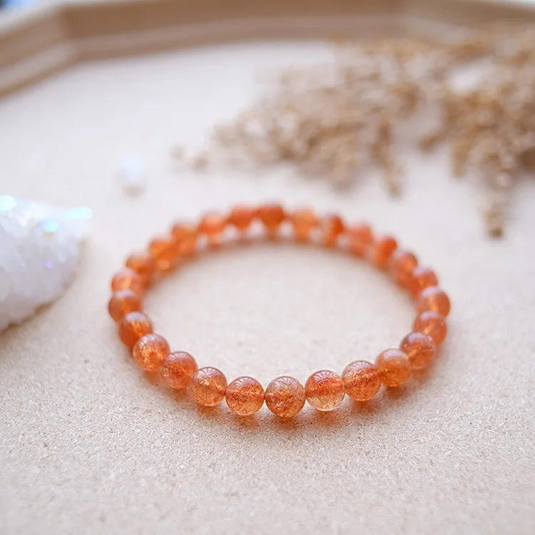 

Century Tangchao Jewelry Exquisite Gold Sun Stone Crystal Bracelet Female 6a Natural Gold Strawberry Crystal Bracelet
