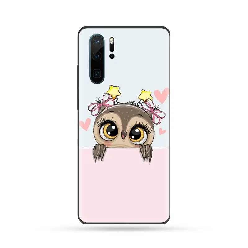 

Cute Owl Hearts Lover Phone Case For Huawei Mate 9 10 20 Pro lite 20x nova 3e P10 plus P20 Pro Honor10 lite