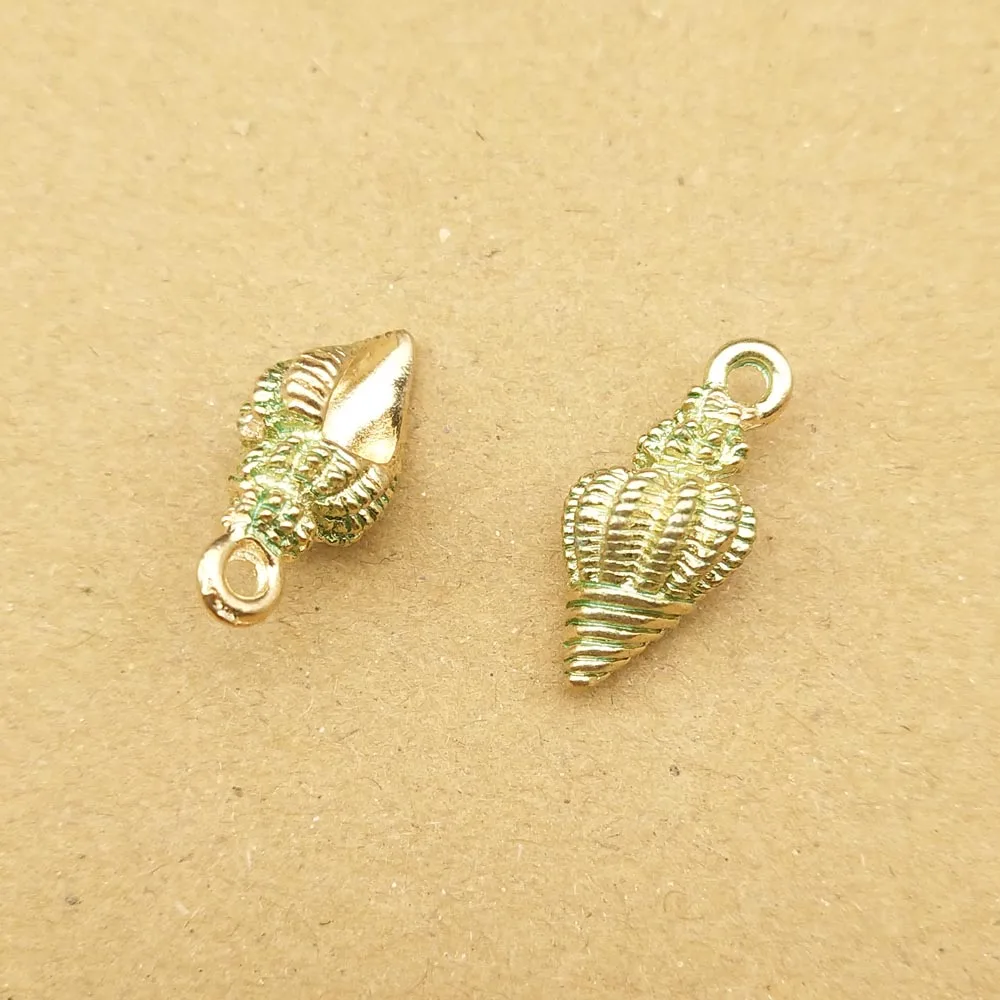 10 шт. 9x19 мм раковины Подвески эмаль для изготовления браслета Ассорти ювелирные