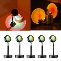 10w usb button rainbow sunset projector atmosphere led night light home coffe shop background wall decoration colorful lamp