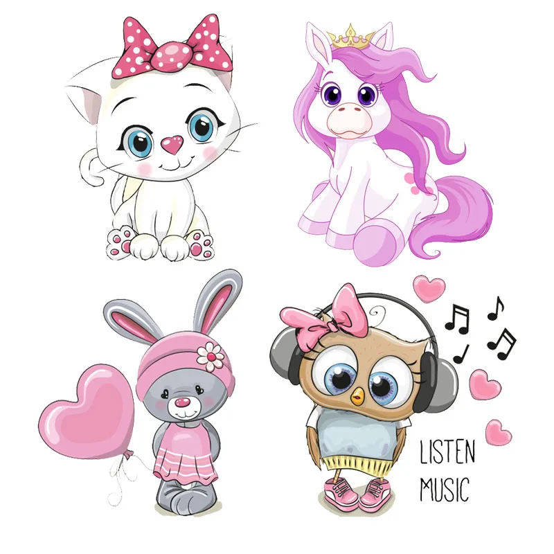 

Термонаклейки для детской одежды, с изображением животных