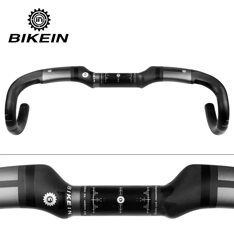 BIKEIN руль для шоссейного велосипеда UD углеродное волокно 400/420 / 440 мм ультра