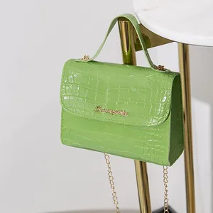 Модная женская сумка через плечо с каменным узором, летняя сумка на застежке через плечо с авокадо, лакированная кожа, женская сумка # w