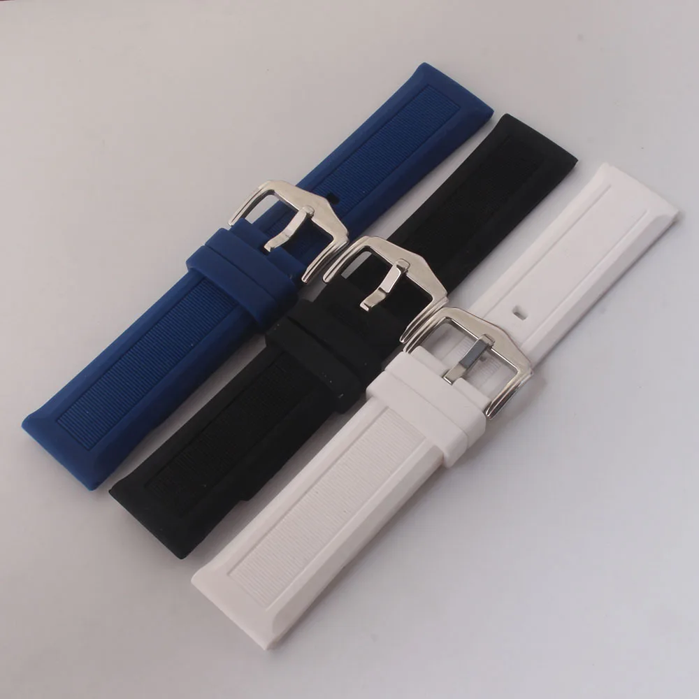 

Premium Silicone Rubber Watchband Waterproof Watch Strap 20MM 22MM For Diving Wristwatch Bracelet Wrist Accessories Replacement