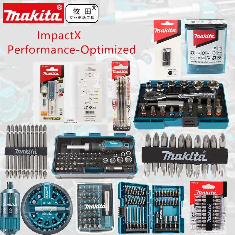 

MAKITA Driver Bit ImpactX Performance-Optimized Steel Set Metric Drill Screw Bit Set B-54081 B-36170 B-45412 B-52467 D-58833