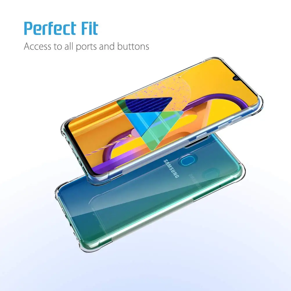 Роскошный противоударный Прозрачный чехол для подушки безопасности samsung Galaxy M30S