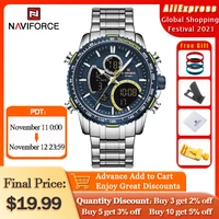 naviforce men watch top luxury brand big dial sport watches mens chronograph quartz wristwatch date male clock relogio masculino
