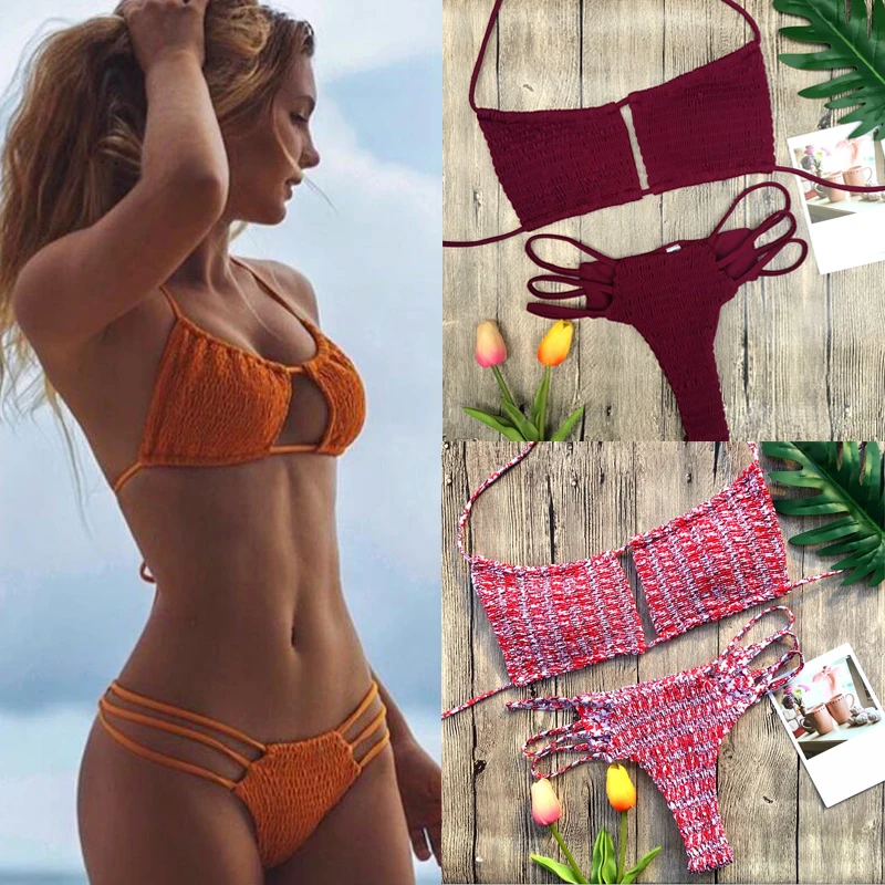 Женский купальник бикини с высокой талией | Женская одежда