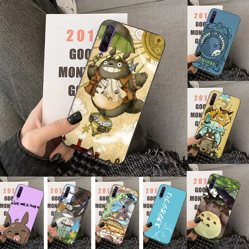 

Cute Totoro Ghibli Miyazaki Anime Phone Case For Huawei Y5 Y62019 Y52018 Y92019 Luxury funda case for 9prime2019