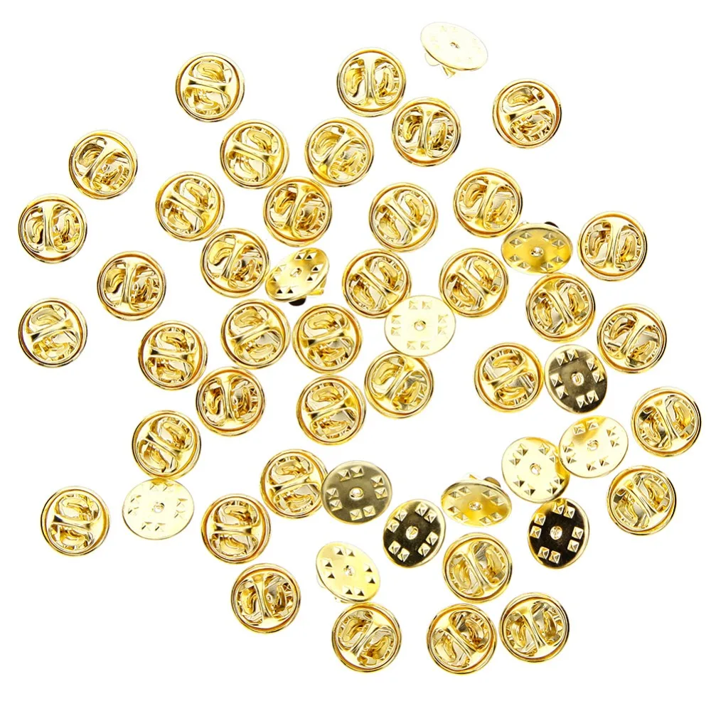 Брошь 50 шт. галстук для ногтей Шпилька отворотов задняя застёжка бабочка