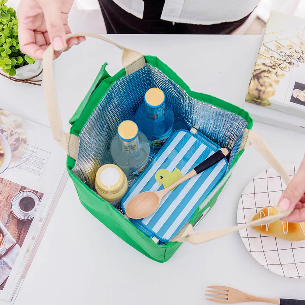 

Cute Expression Waterproof Oxford Lunch Bag Thermal Students Kids Food Picnic Lunch Bags Warm Cooler Keeper Totes