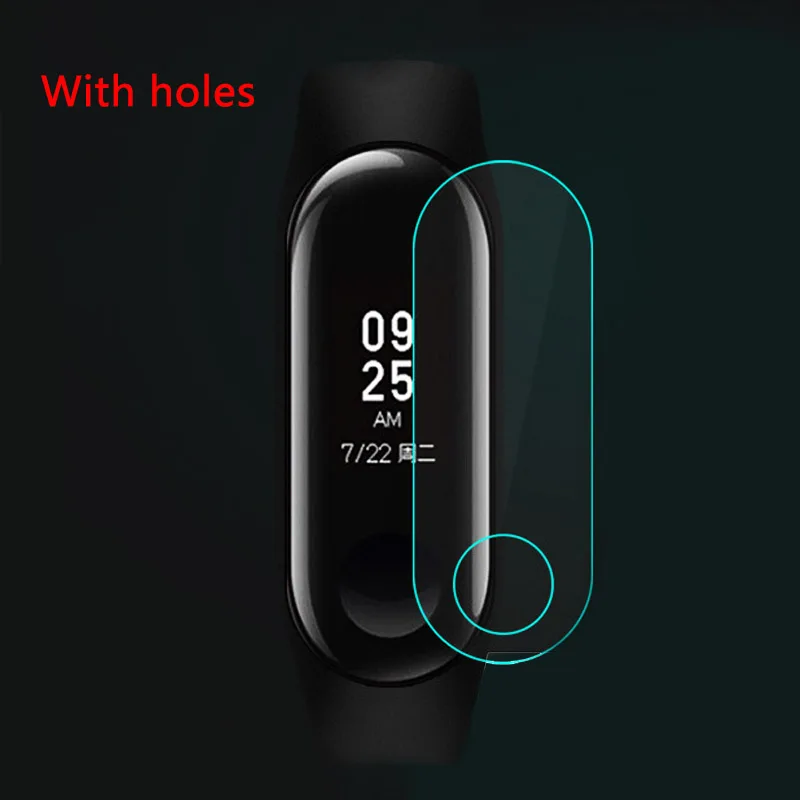 5 шт. M3 пленка экранная лента mi Band 3 Закаленное стекло протектор с отверстиями для Xiao mi