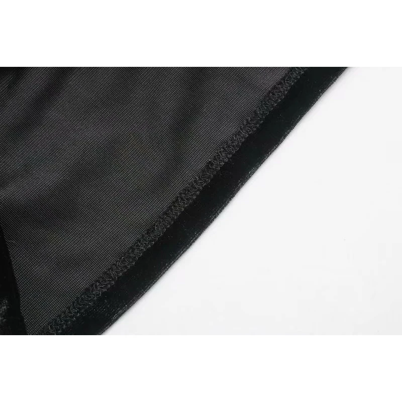 Женское бархатное платье миди za с длинным рукавом и искусственным жемчугом зима