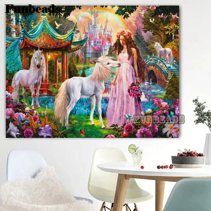 

Full Square /Round Diamond Embroidery Princess and Girl 5D Diamond Painting Rhinestone Mosaic Home Decor Gift FF6418