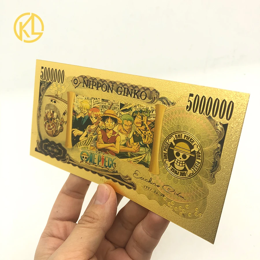 15 видов конструкций иена карты Одна деталь Сабо Луффи Зоро 5000000 Yen Золото
