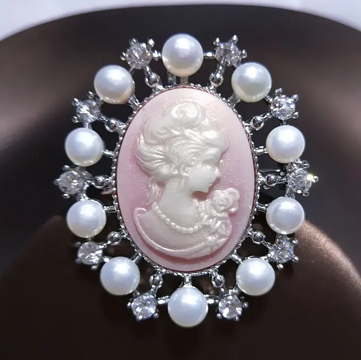 Винтажная Женская Брошь с искусственными кристаллами и жемчугом | Украшения