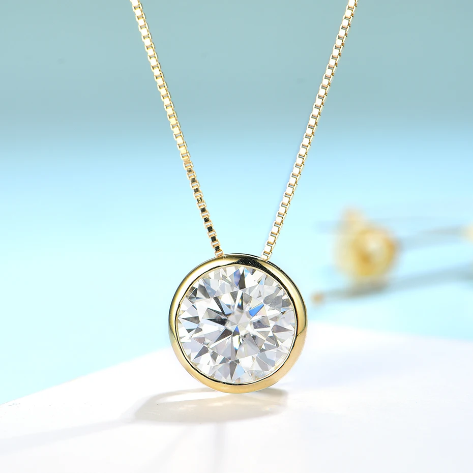 Подвеска Kuololit 5CT из натурального муассанита для женщин кулон D/VVS ювелирные