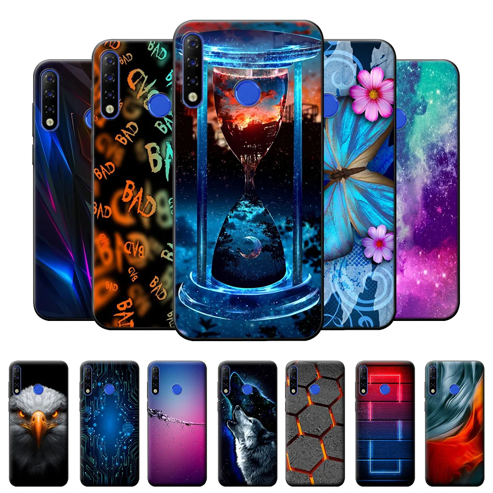 Чехол из ТПУ для Tecno Spark 4 чехол силиконовый мягкий телефона модная задняя крышка