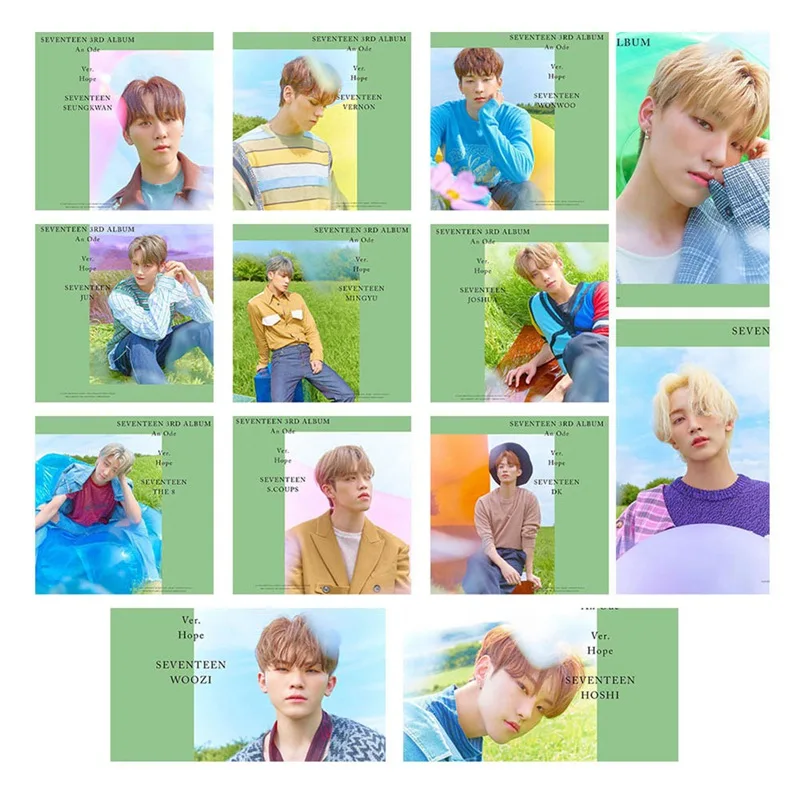 13 шт./компл. KPOP SEVENTEEN новый альбом Фотокарточка постер ломо-карточки самодельные