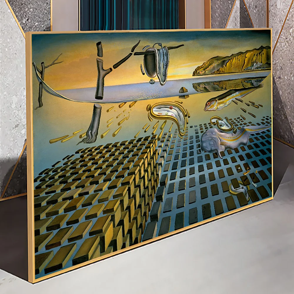 

Salvador Dali Surrealism Abstract Horologium Canvas Painting Art Picture On Wall Art Poster And Prints Fabric For Living Room