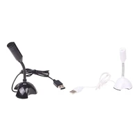 2 pcs usb microphone web flexible noise canceling mic for mac pc computer laptop stand black white