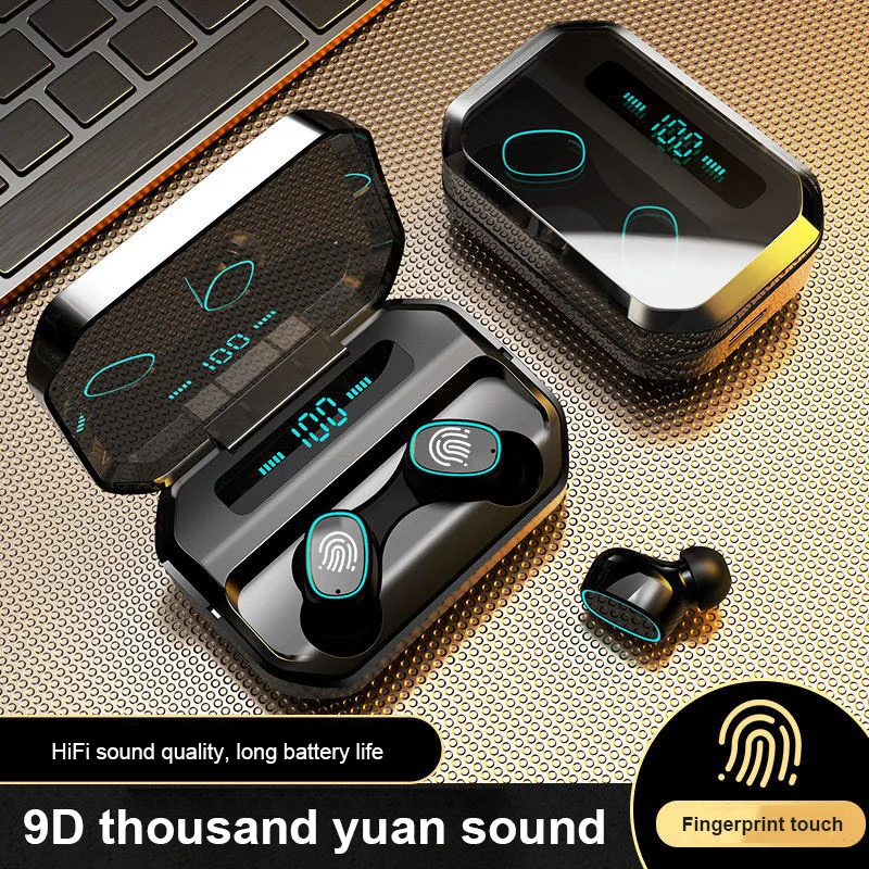 

Bluetooth-compatible Wireless Headphones Earphones Mini Stereo Waterproof Earbuds In-ear Noise Cancelling Headsets Hifi