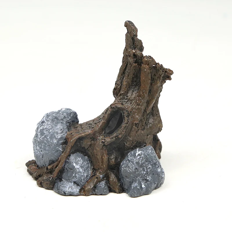 Экологическая смола горная рыба игровой домик на дереве Аквариум Украшение