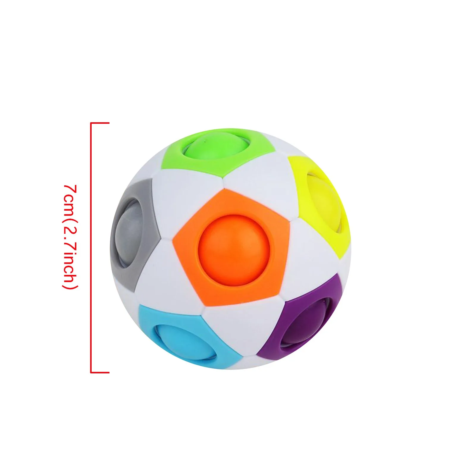 

68MM Magic Puzzle Rainbow Fidget Ball Twiist Toys Children's Educational Birthday Gifts Adult Stress Reliever 2021 Wholesale
