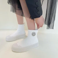 womens socks boots autumn and winter new solid color thick soled anti skid warm casual fashion party womens knitted boots 2021
