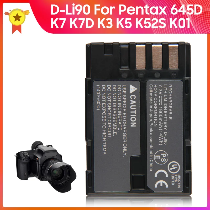 Оригинальная Аккумуляторная батарея для Pentax 645D K7 K7D K3 K5 K52S K01 сменная 1860 мАч 7 2 в 14