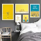 Плакат печать высокого качества на холстепейзажи, современная картина в скандинавском желтом стиле, Настенная картина для гостиной, спальни, украшение для дома, Дженкинс
