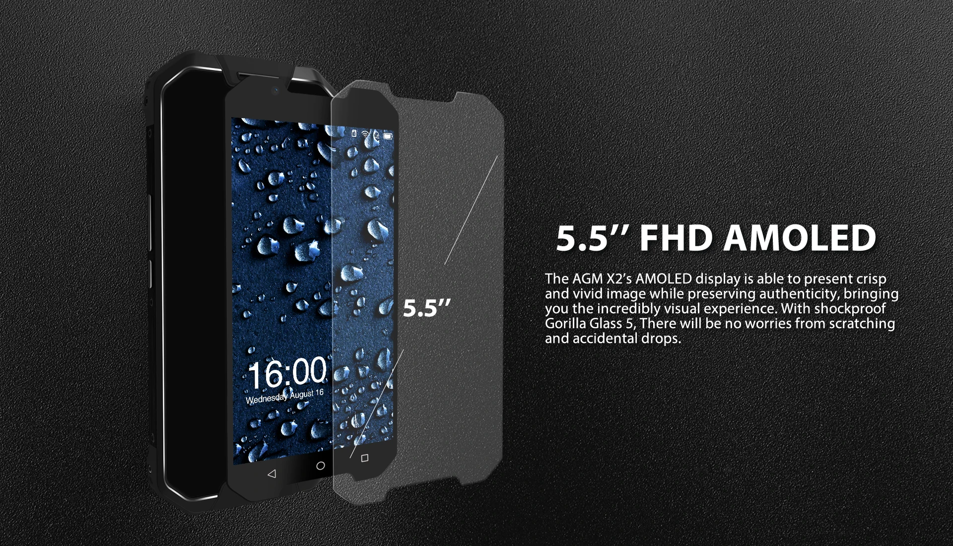 AGM X2 5," 4G смартфон 6G+ 64G/128GB Android 7,1 мобильный телефон IP68 Водонепроницаемый Восьмиядерный 6000mAhNFC VOC