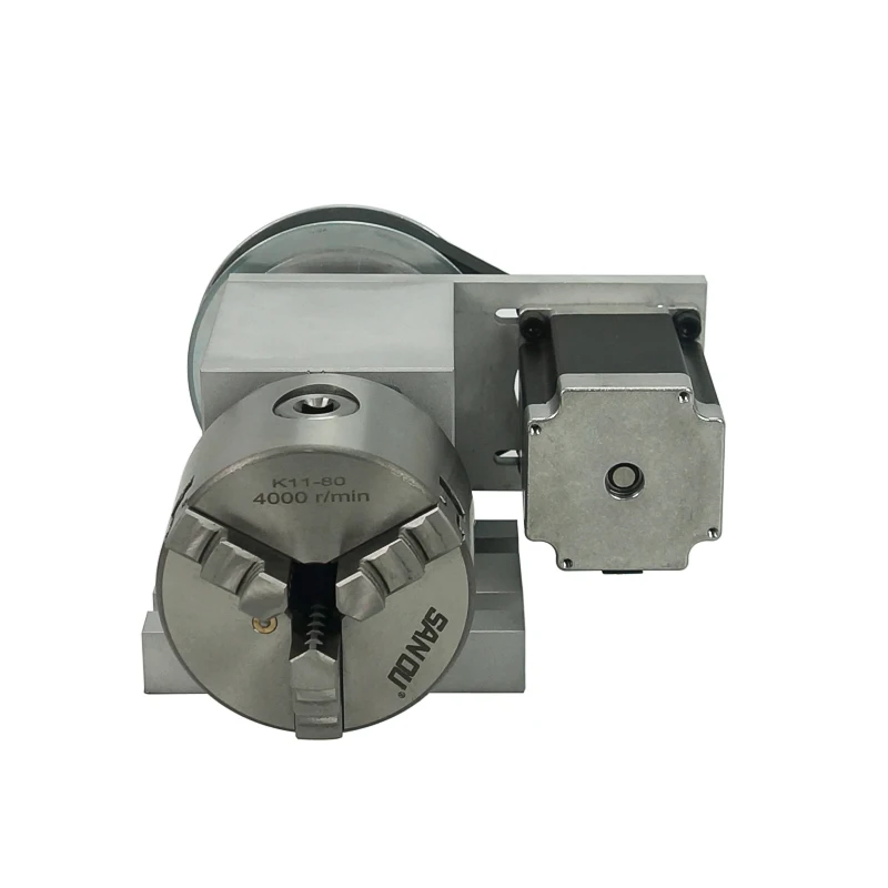 rotary axis CNC делительная головка патрон 80 мм CNC 4th axis A aixs ось вращения Центр высота 65 мм - Цвет: rotary axis