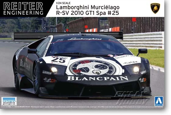 

Модель автомобиля пластиковая в сборе aoshiма, игрушка Lamborghini R-SV 1/24 GT1 Spa #25, коллекция для взрослых, набор сборных моделей «сделай сам», 2010, 00717