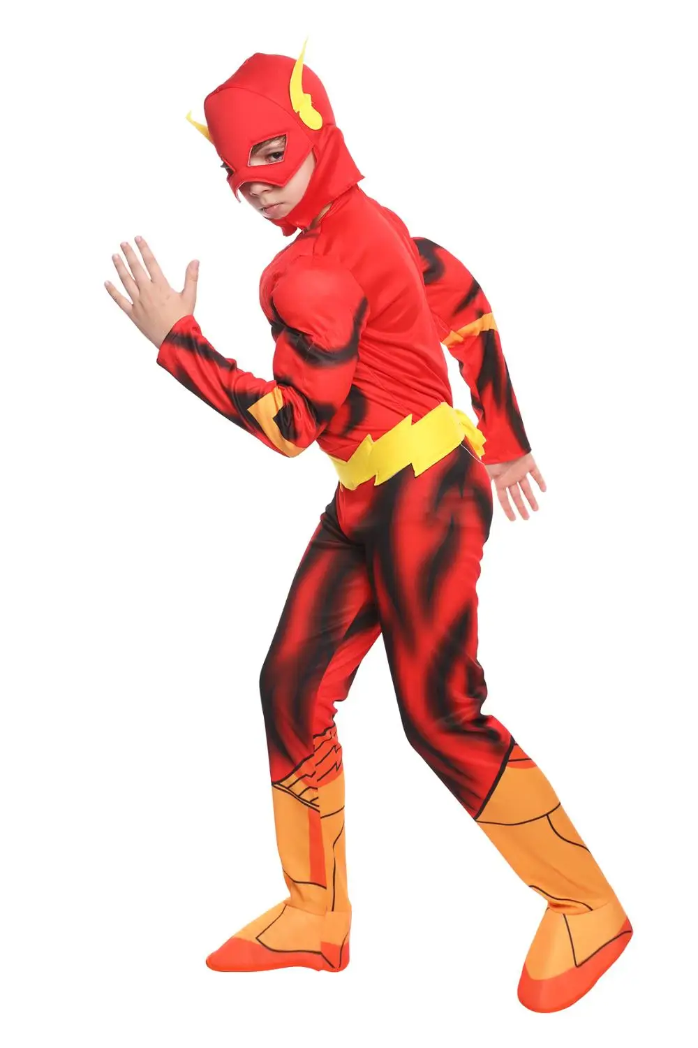 Флэш фэнтези мускульный костюм супергероя малыш комиксы кино карнавал хэллоуин