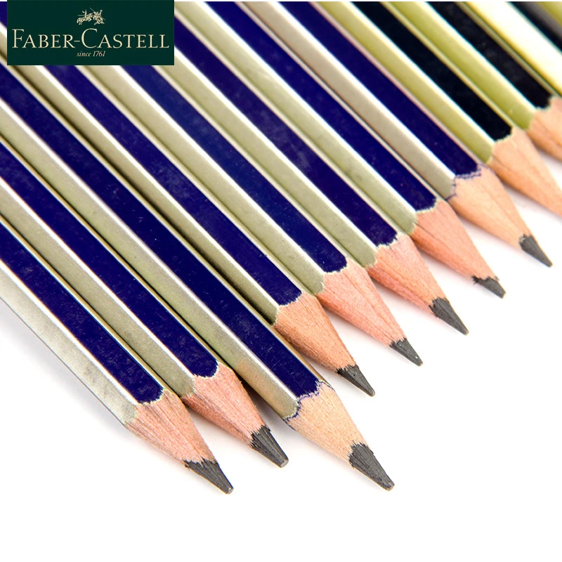 Faber Castell 12 шт высокое качество древесины эскиз и набор карандашей для рисования 5H 4H 3H 2H HB B 2B 3B 4B 5B 6B 7B 8B художественных 1221