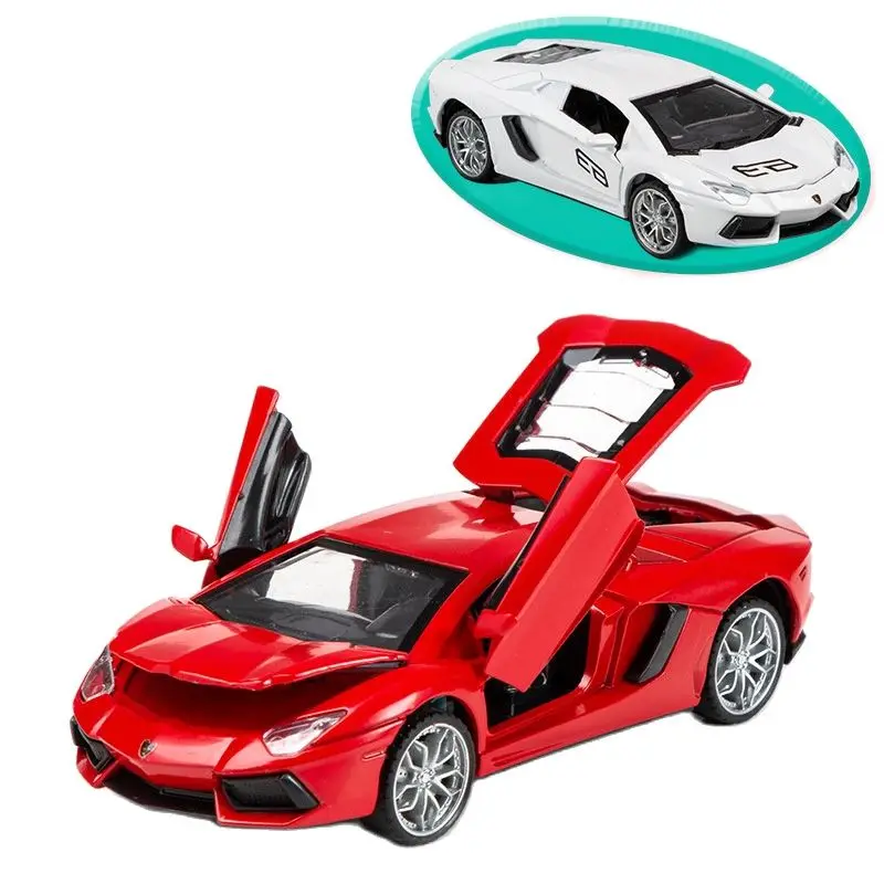 

Модель спортивного автомобиля Lamborghini, 1:28, из сплава, детская Игрушечная машина, декоративная машина для мальчиков, Игрушечная модель автомо...