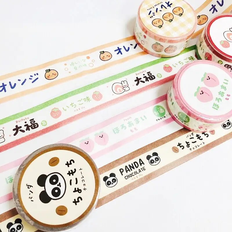 

2cm*5M Cute Panda Peach Strawberry Orange Paper Washi Masking Tape Notebook Diary Decoration