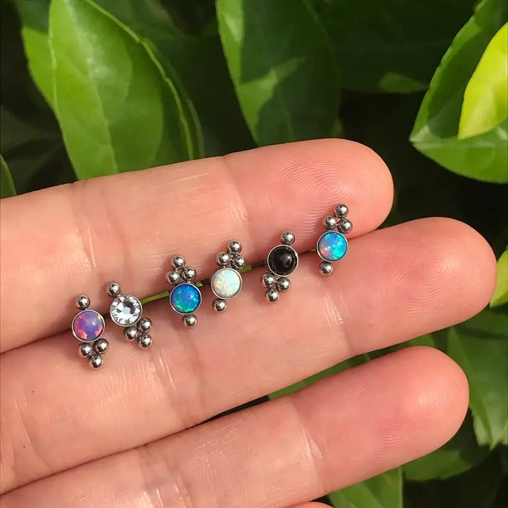 Серьга кластер из нержавеющей стали для пирсинга женская Ювелирное Украшение