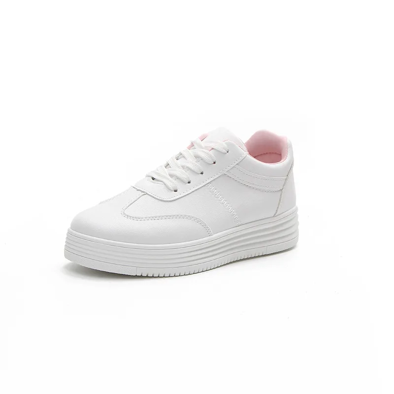

New 2020 Spring Fashion Sneakers Women Flat Platform White Shoes Ladies Brand Sneakers Soft Thick Sole Students Shoes ZH2515